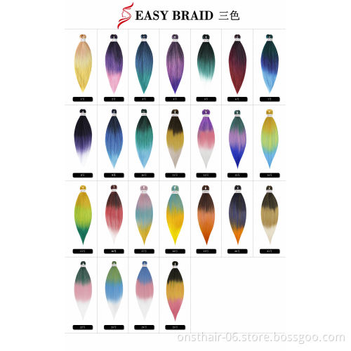 Factory wholesale Easy Pre Stretched Braiding Hair Synthetic Crochet Hair Extensions passion twist EZ  jumbo hair for women